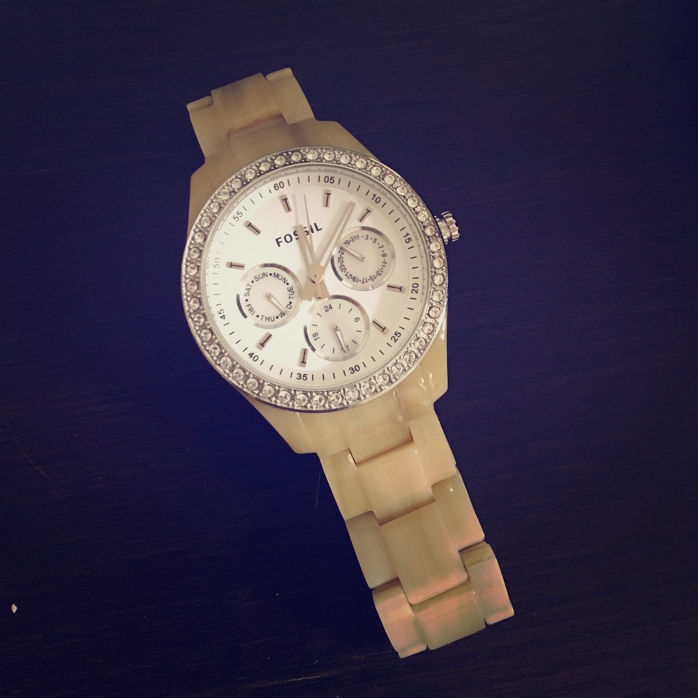 Jeweled Fossil Watch