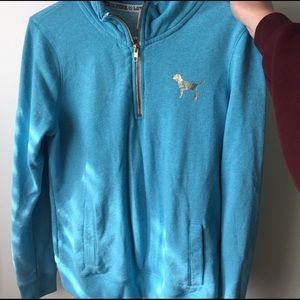 Baby blue Victoria secret PINK sweatshirt.