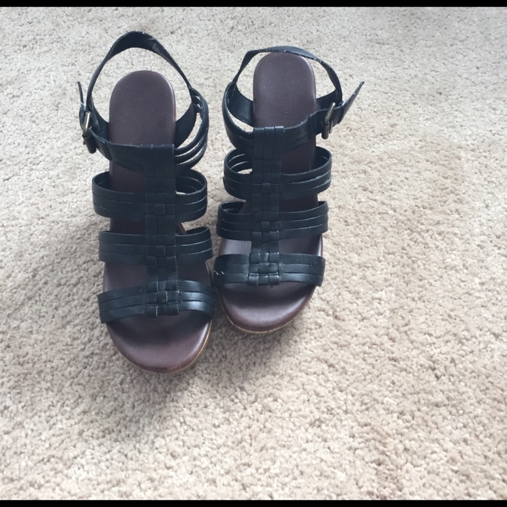 Black summer wedges for sale!