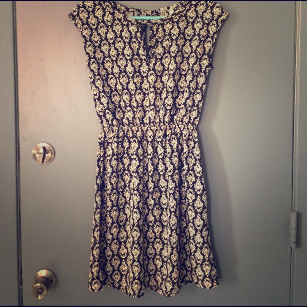 black and white dress