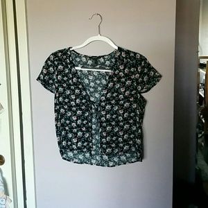 Adorable tie front top