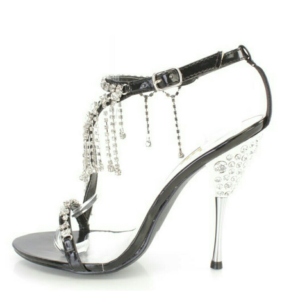 Black Rhinestone Heels - Picture 2 of 4