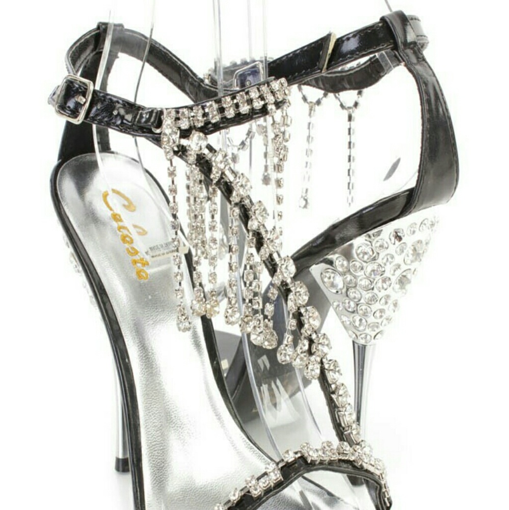Black Rhinestone Heels - Picture 3 of 4