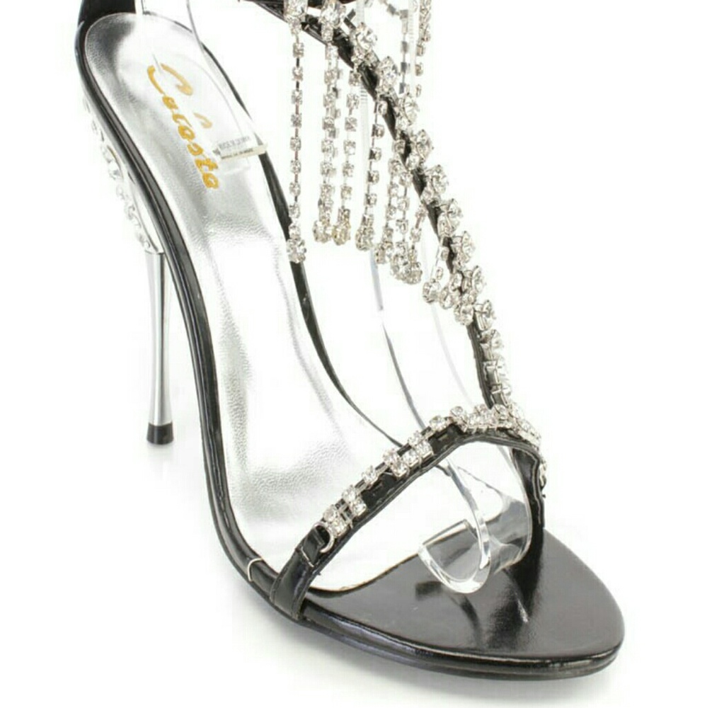 Black Rhinestone Heels - Picture 4 of 4
