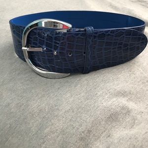 Blue White House Black Market Belt