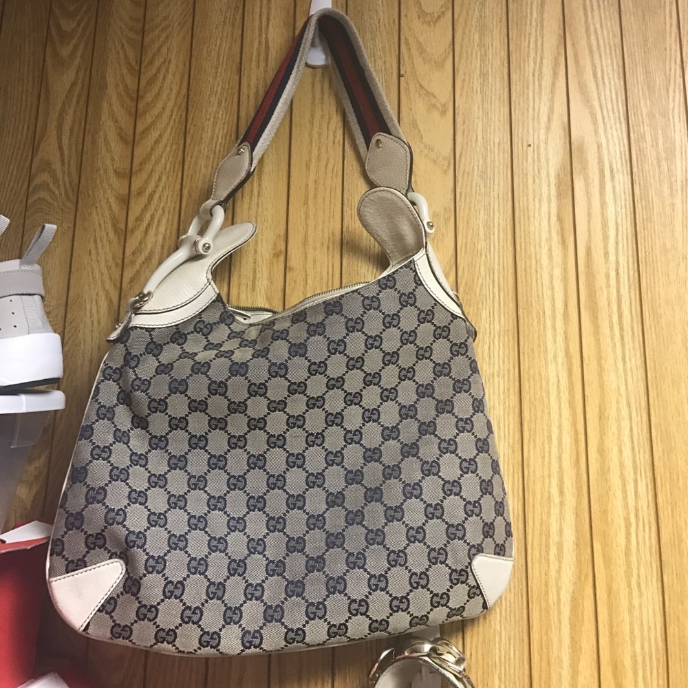 A red white and blue limited edition Gucci  bag