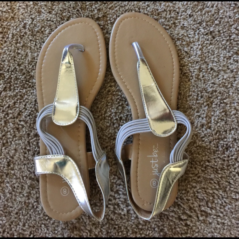 Silver sandals