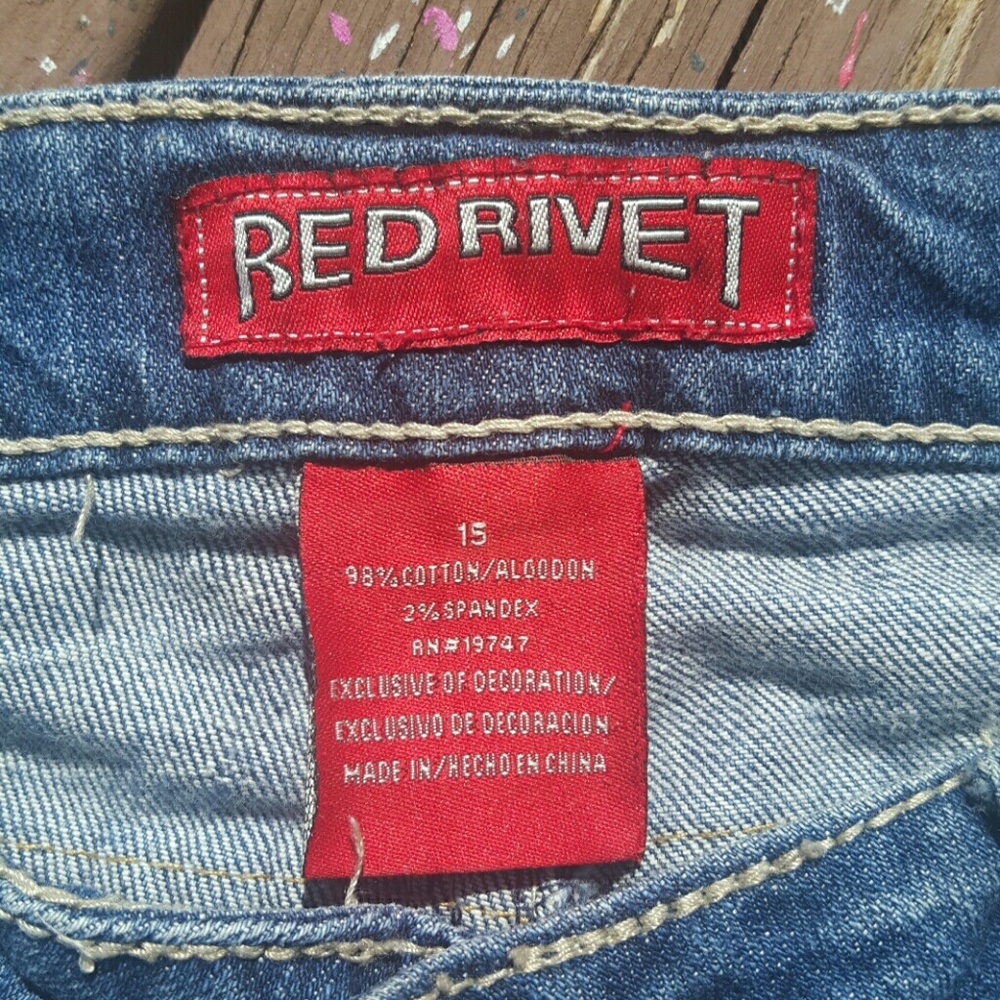 Red Rivet Jeans - image 3