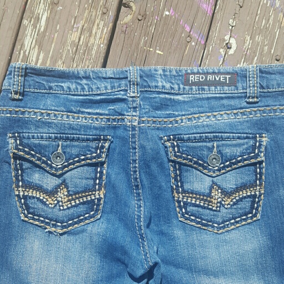 Red Rivet jeans - Picture 1 of 4