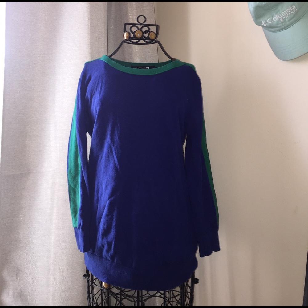 Green and blue sweater