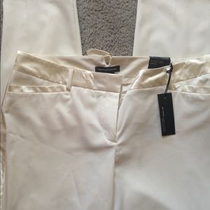 Satin lined winter white pants