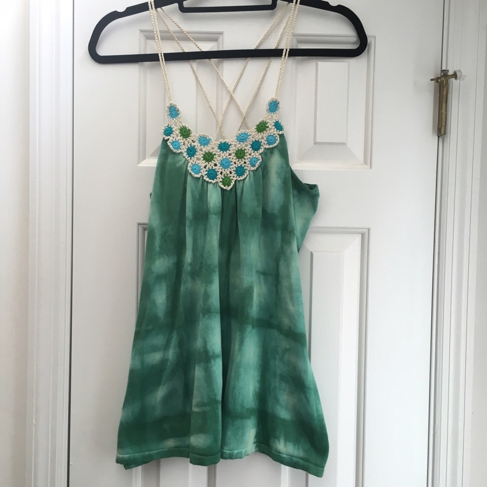 Free people tie dyed tank size medium