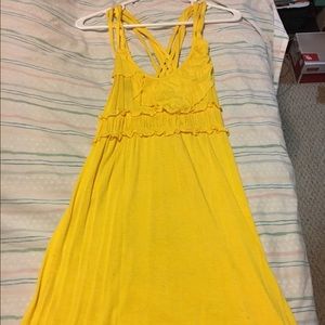 Yellow tank dress