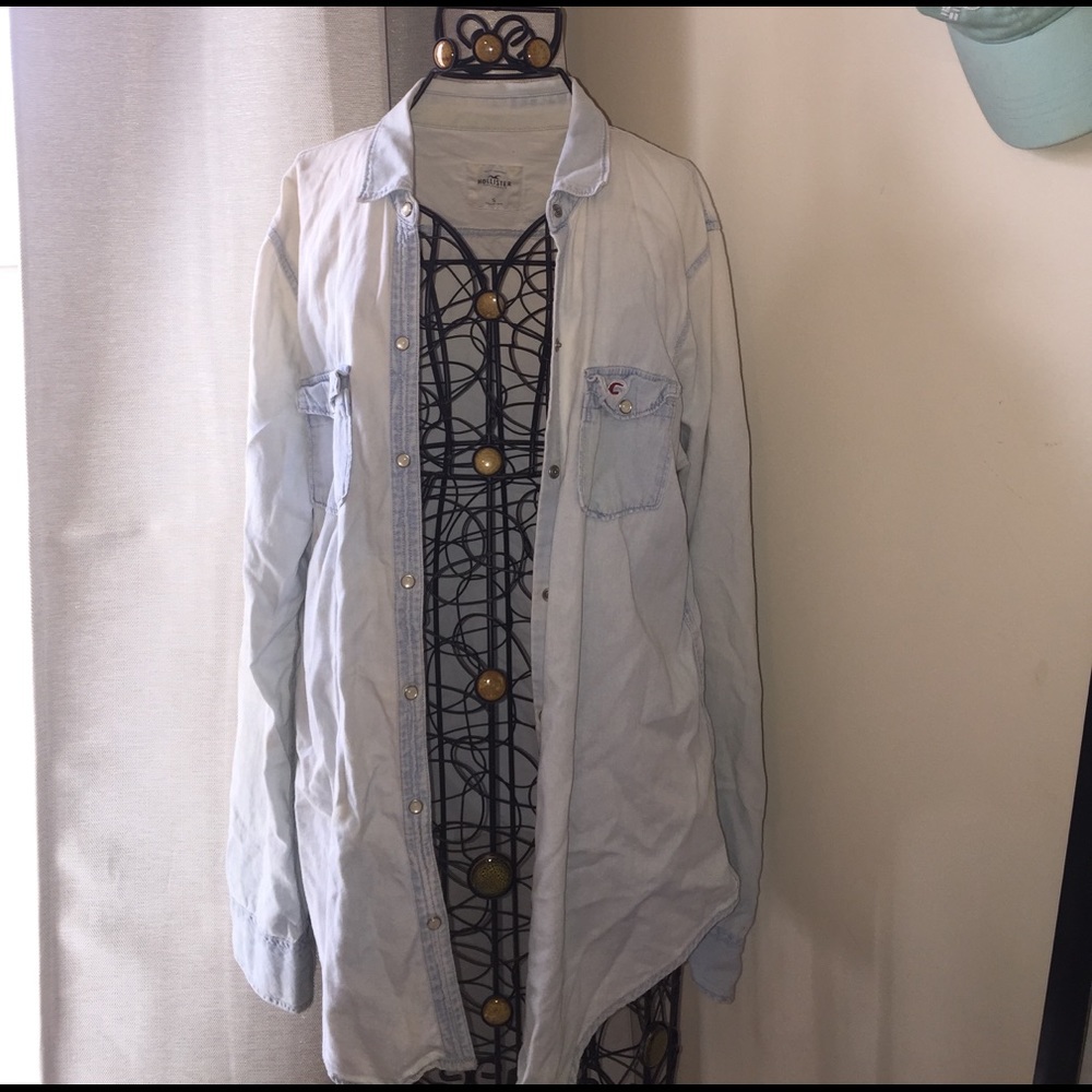 Light wash jean cardigan