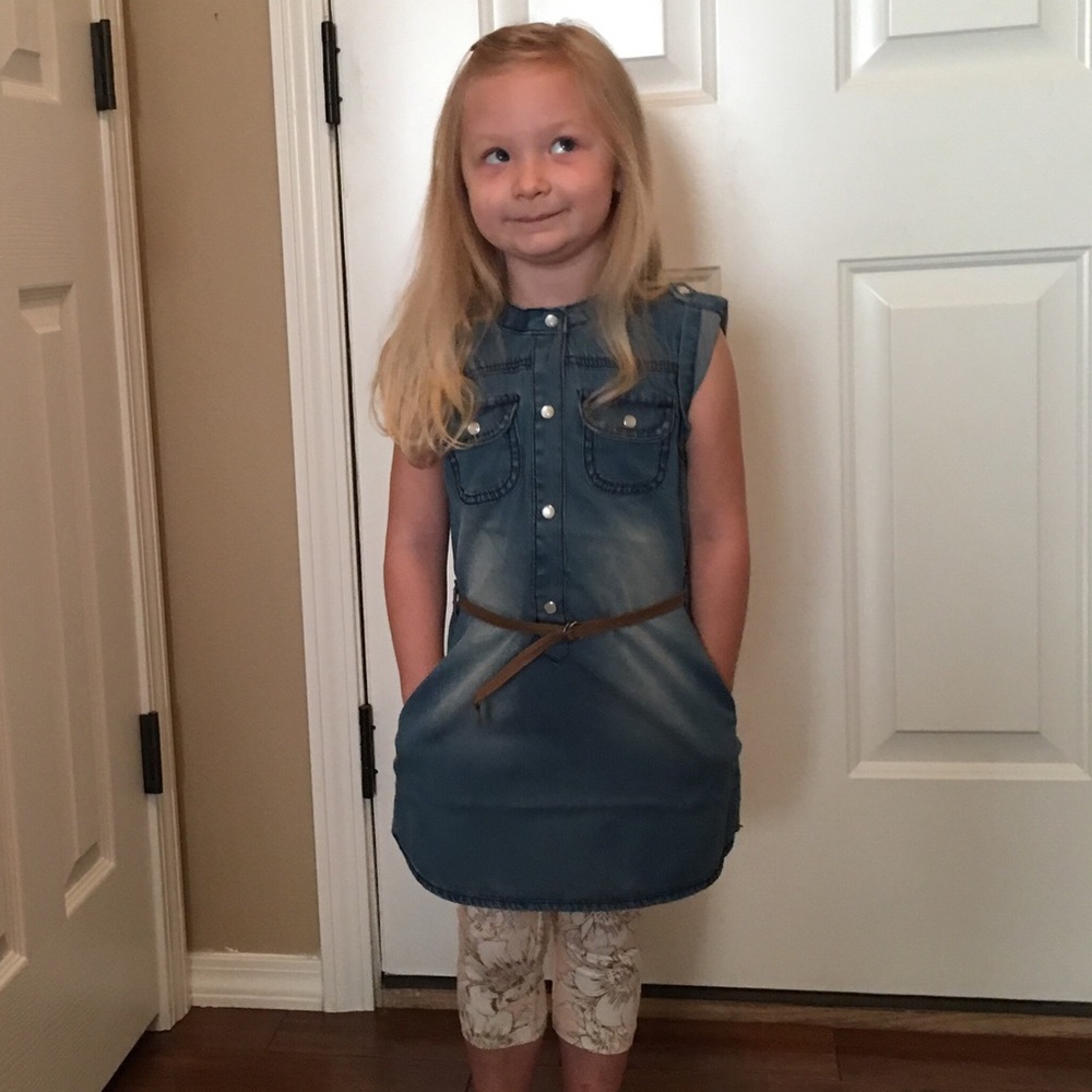 Carter's Dress-sleeveless denim w/belt