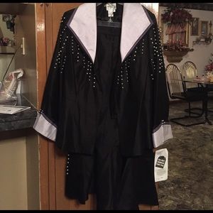 2pc Sundays Nubiano Black suit, 20W NWT