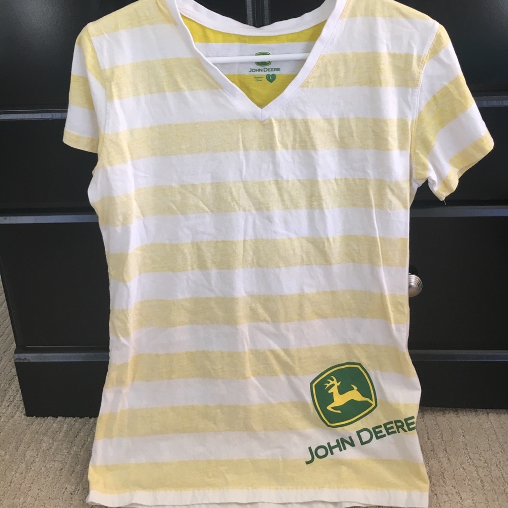 Super cute stripe John Deere Tee
