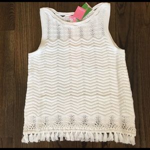 NWT Lilly pulitzer Brooklyn sweater large white