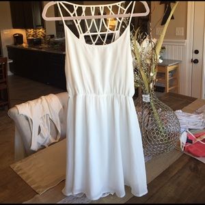 White boutique brand dress.