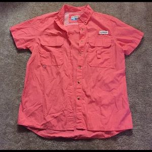 Coral colored fishing shirt!
