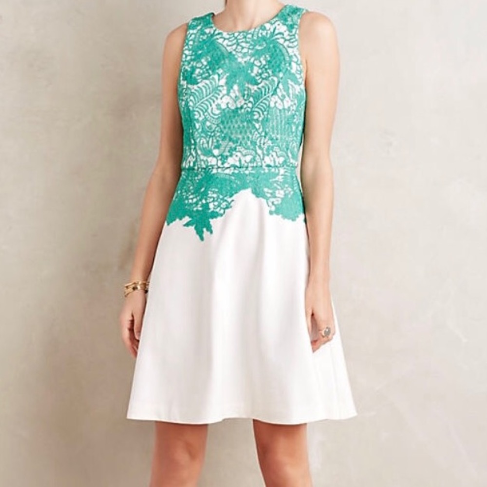 Anthropologie lace trim dress