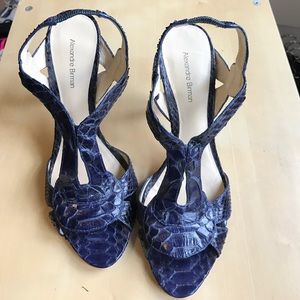 alexandre birman python slingback sandal Marine.