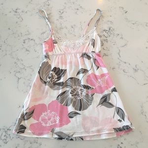 S Abercrombie and fitch pink and gray tank top
