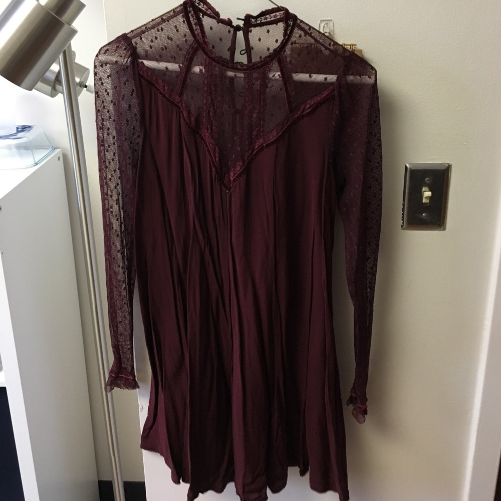 Kimchi Blue Wine Mesh Dress