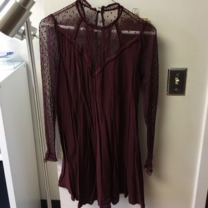 Kimchi Blue Wine Mesh Dress