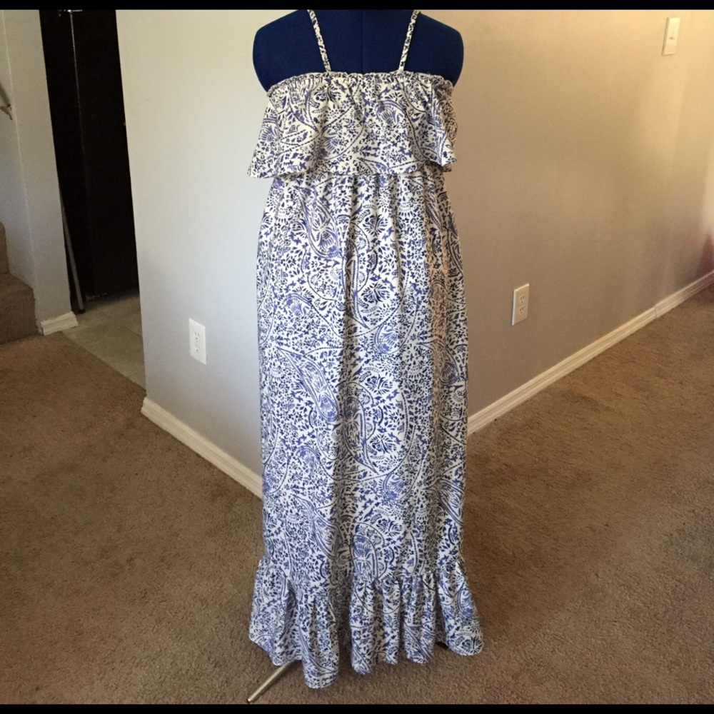 Paisley blue maxi dress
