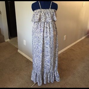 Paisley blue maxi dress