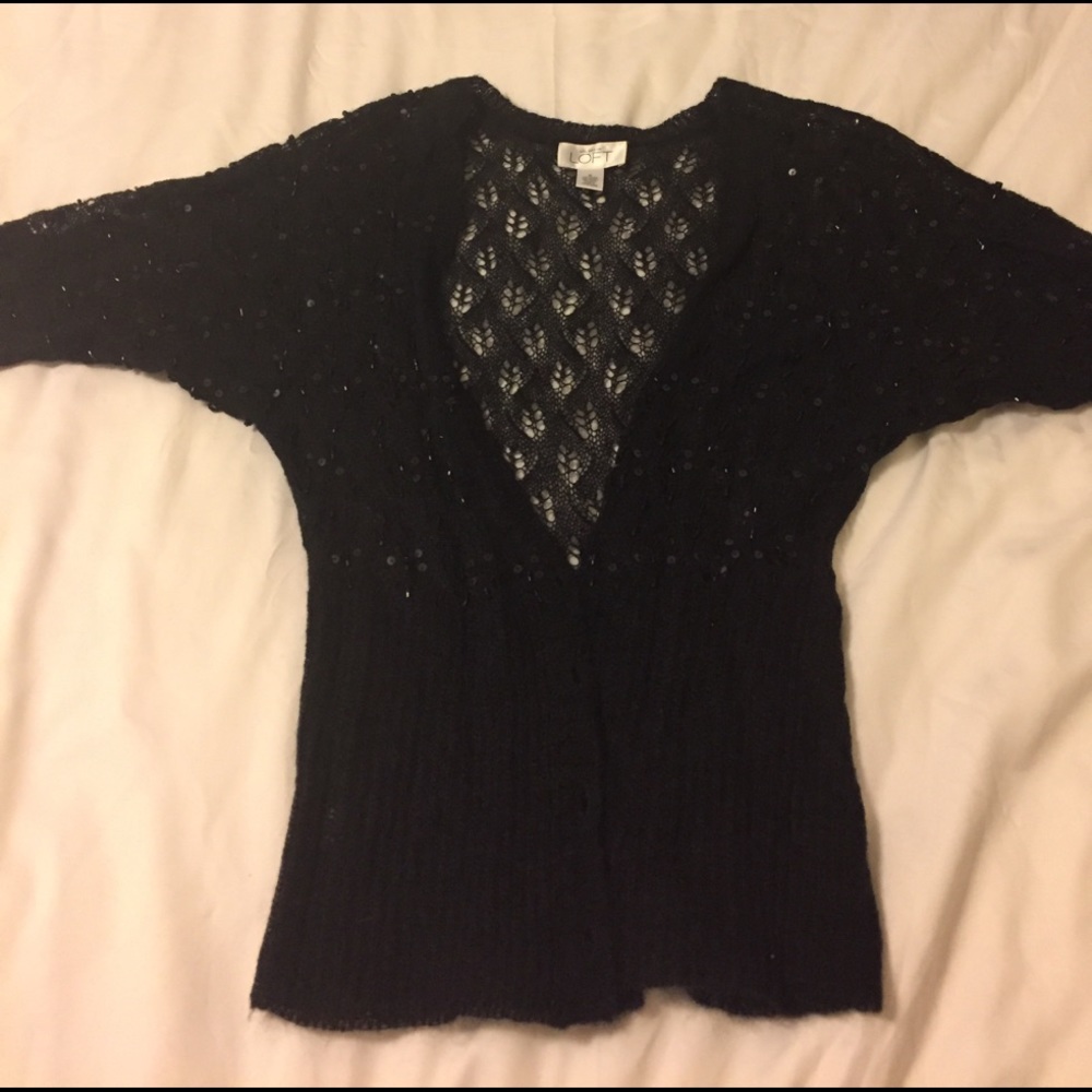 Beaded black cardigan