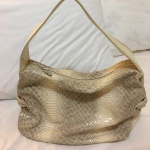 Furla snakeskin mini Hobo