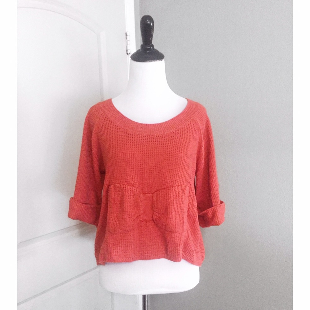 Anthropologie Guinevere Bow Sweater