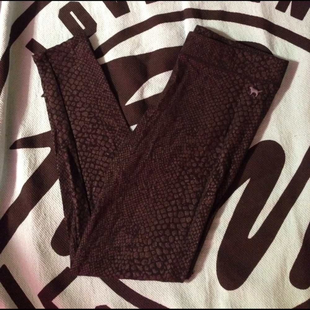 Glittery snakeskin PINK leggings