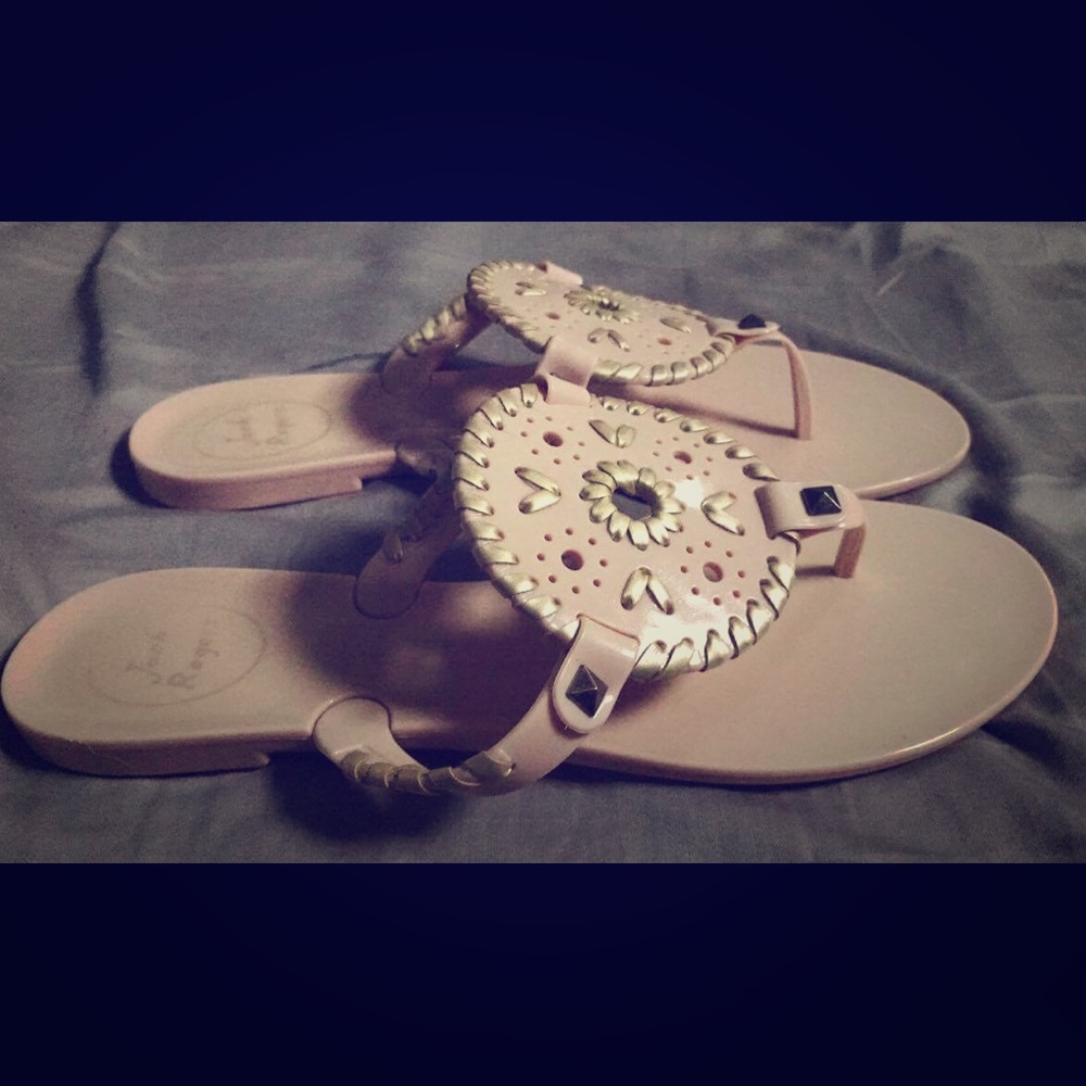 Light blush Jack Rogers "Georgica" jelly sandals