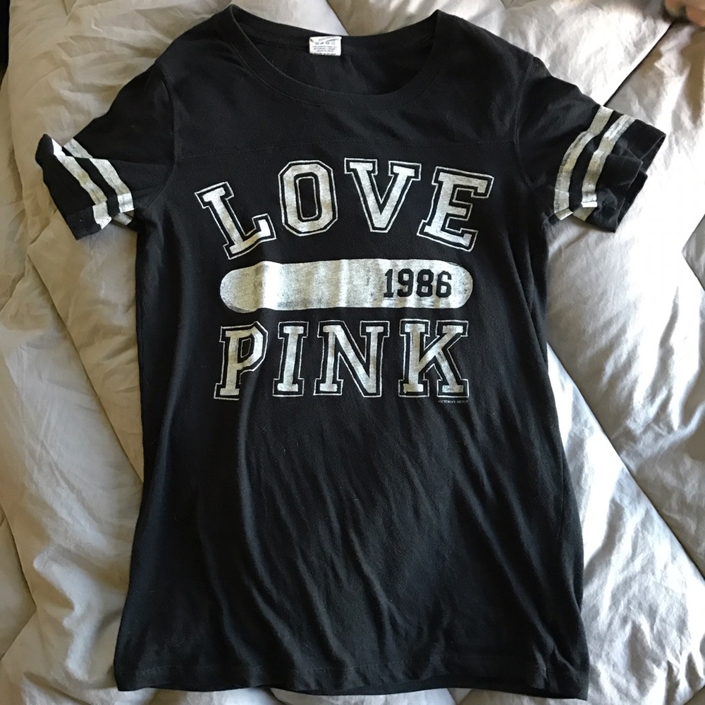 SOLD ON M / Victoria's Secret Love Pink Black Top
