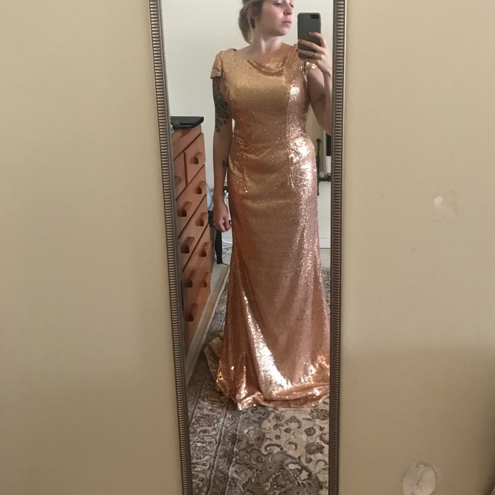 Gold formal dress