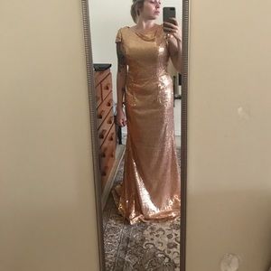 Gold formal dress