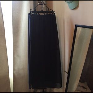 Navy maxi skirt
