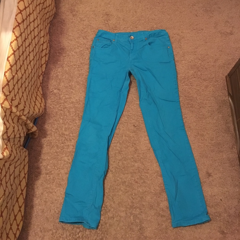 Justice premium turquoise jeans