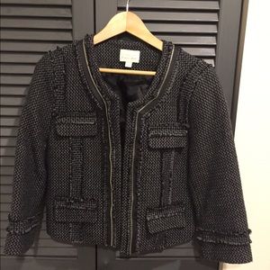 Hinge Black Grey Tweed Jacket Blazer