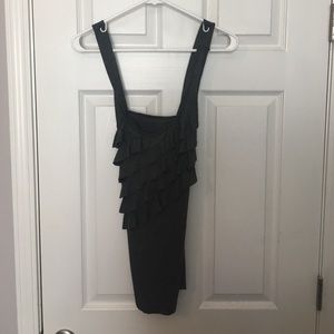 Love on a hanger Crisscross Grey Tank Top