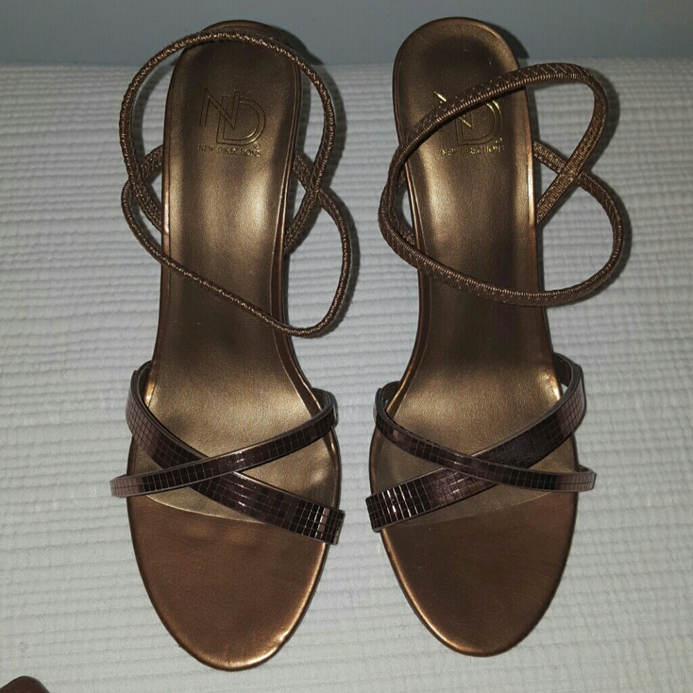 Bronze Strappy Sandals