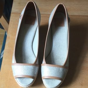 Tory Burch wedges, worn once
