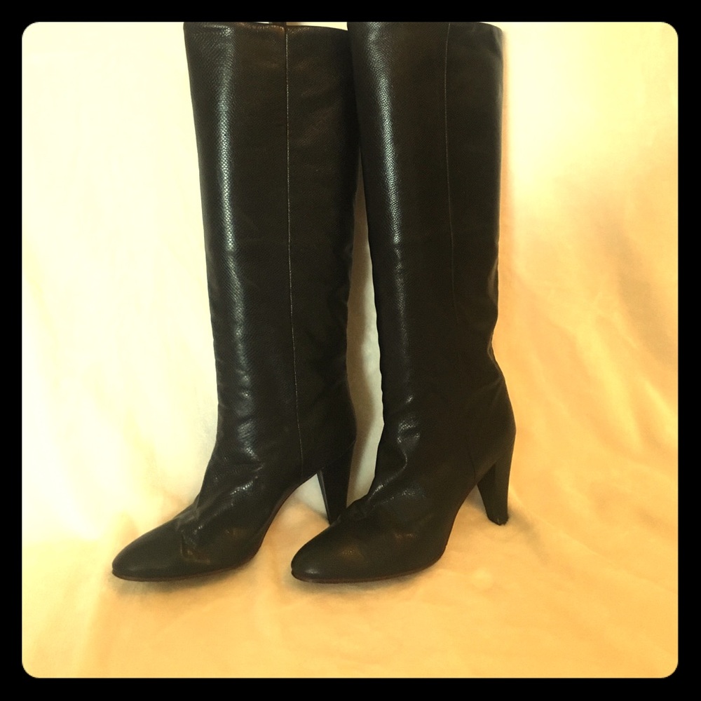 Jacquard Black Boots