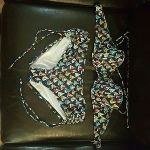 Sailboat bikini with side ties