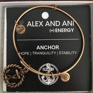 Alex and Ani Gold Anchor Bracelet