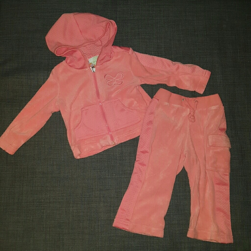 Coral tracksuit set 12 mnth