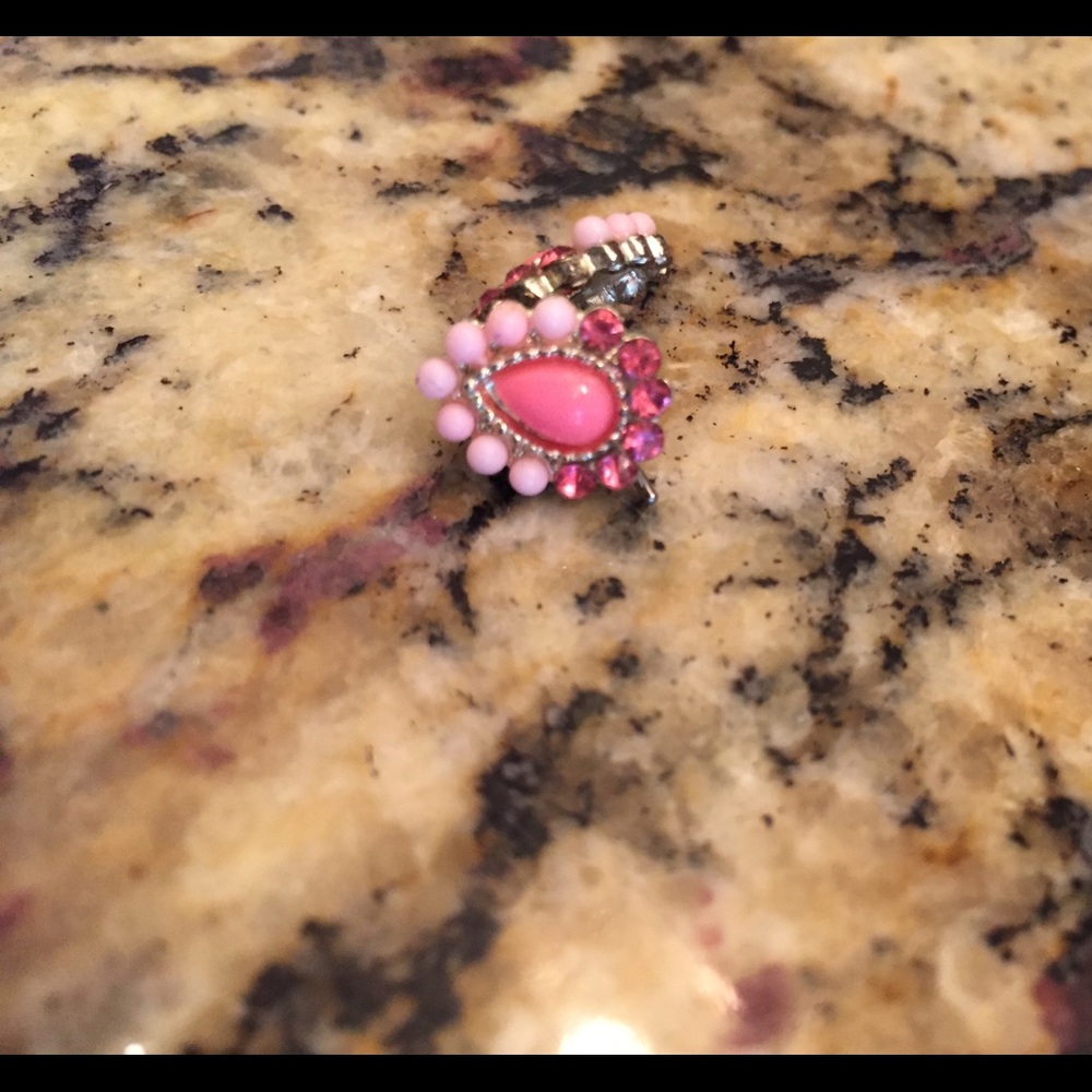 Teardrop pink earrings